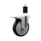 Service Caster 5'' SS Black Poly Swivel 1-1/2'' Expanding Stem Caster Total Lock Brake SCC-SSEXTTL20S514-PPUB-BLK-112 - alternate 1